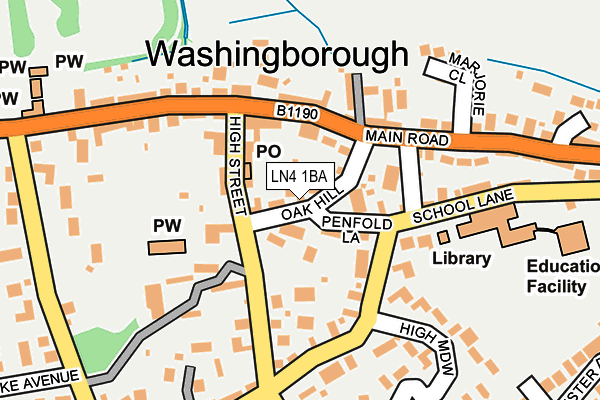 LN4 1BA map - OS OpenMap – Local (Ordnance Survey)