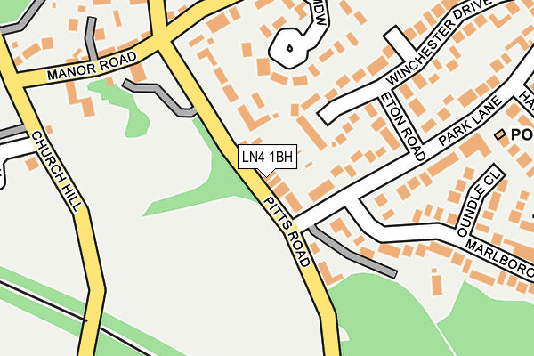 LN4 1BH map - OS OpenMap – Local (Ordnance Survey)