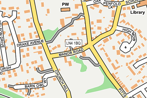 LN4 1BQ map - OS OpenMap – Local (Ordnance Survey)