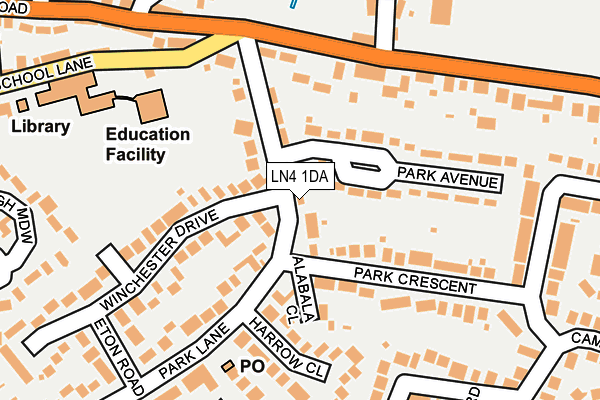 LN4 1DA map - OS OpenMap – Local (Ordnance Survey)