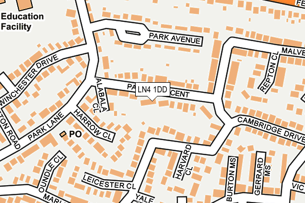 LN4 1DD map - OS OpenMap – Local (Ordnance Survey)