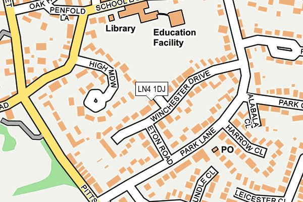 LN4 1DJ map - OS OpenMap – Local (Ordnance Survey)