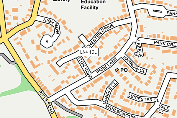 LN4 1DL map - OS OpenMap – Local (Ordnance Survey)