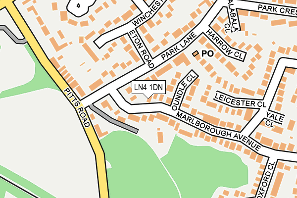 LN4 1DN map - OS OpenMap – Local (Ordnance Survey)