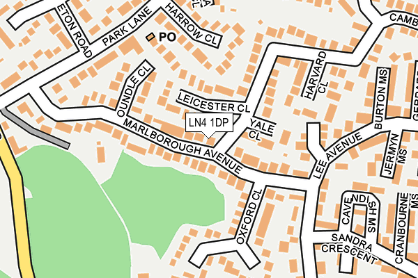 LN4 1DP map - OS OpenMap – Local (Ordnance Survey)
