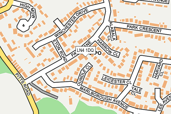LN4 1DQ map - OS OpenMap – Local (Ordnance Survey)