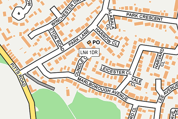 LN4 1DR map - OS OpenMap – Local (Ordnance Survey)