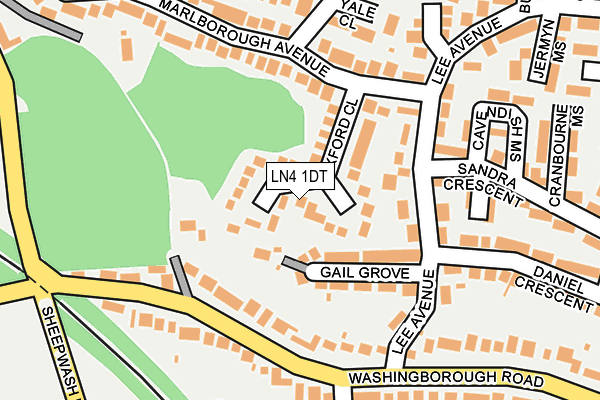 LN4 1DT map - OS OpenMap – Local (Ordnance Survey)