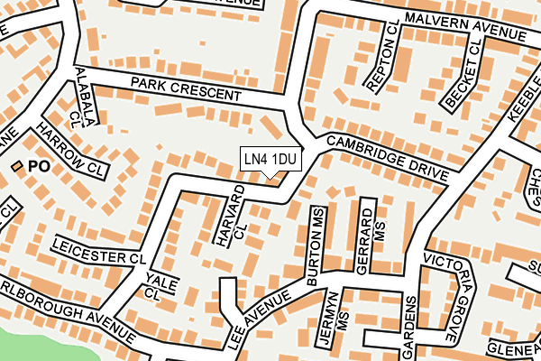 LN4 1DU map - OS OpenMap – Local (Ordnance Survey)