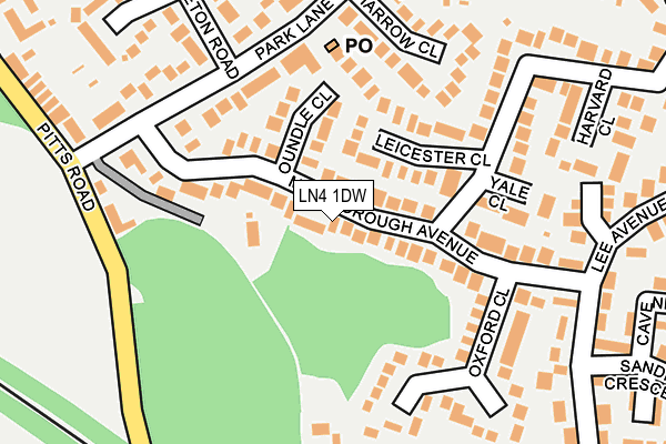 LN4 1DW map - OS OpenMap – Local (Ordnance Survey)