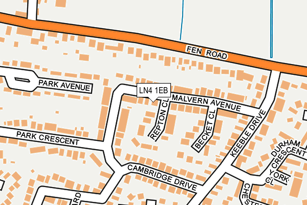 LN4 1EB map - OS OpenMap – Local (Ordnance Survey)