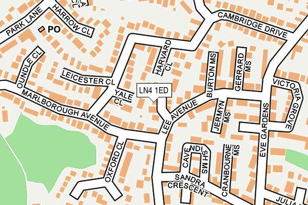 LN4 1ED map - OS OpenMap – Local (Ordnance Survey)