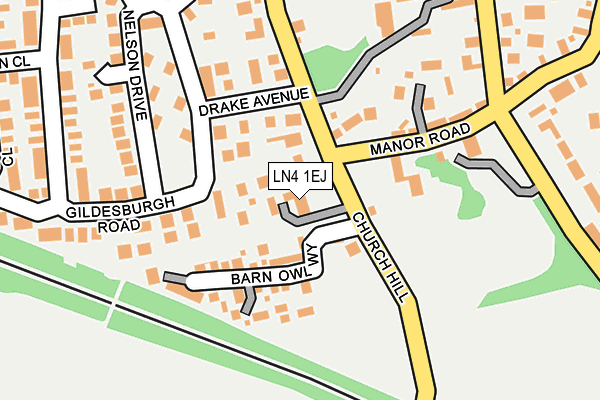 LN4 1EJ map - OS OpenMap – Local (Ordnance Survey)