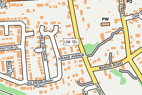 LN4 1EL map - OS OpenMap – Local (Ordnance Survey)