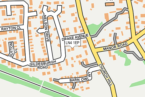 LN4 1EP map - OS OpenMap – Local (Ordnance Survey)