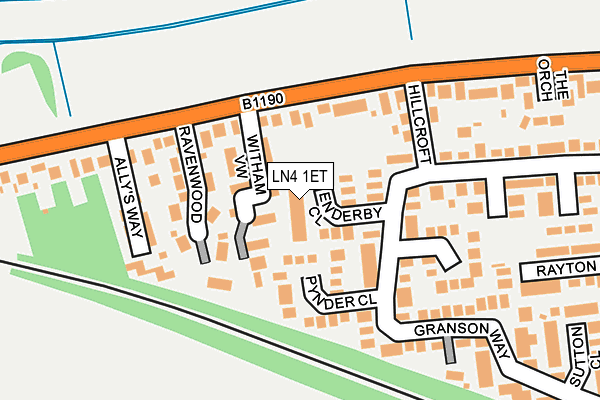 LN4 1ET map - OS OpenMap – Local (Ordnance Survey)