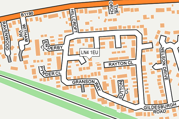 LN4 1EU map - OS OpenMap – Local (Ordnance Survey)