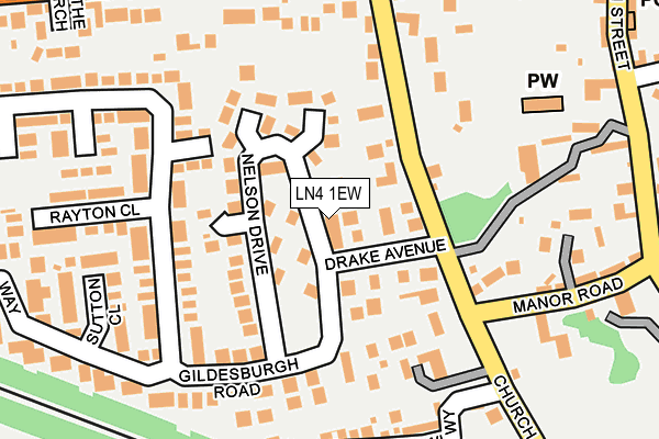 LN4 1EW map - OS OpenMap – Local (Ordnance Survey)