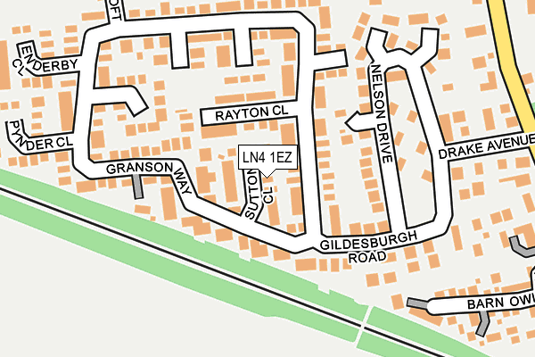 LN4 1EZ map - OS OpenMap – Local (Ordnance Survey)