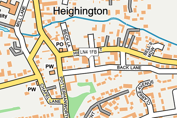 LN4 1FB map - OS OpenMap – Local (Ordnance Survey)