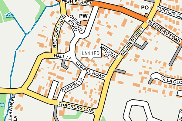 LN4 1FD map - OS OpenMap – Local (Ordnance Survey)