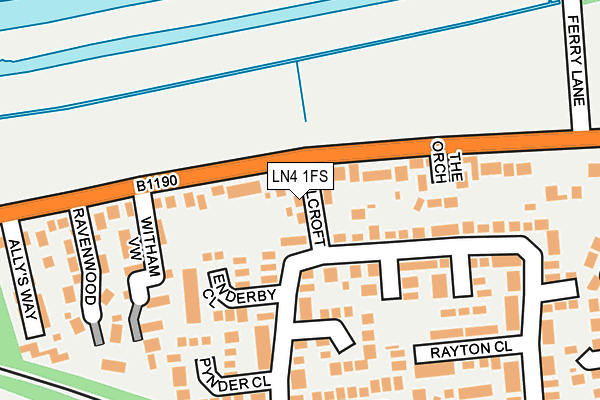 LN4 1FS map - OS OpenMap – Local (Ordnance Survey)