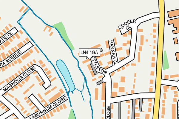 LN4 1GA map - OS OpenMap – Local (Ordnance Survey)