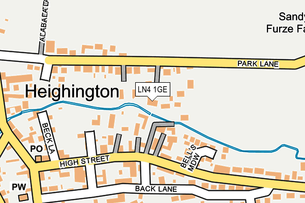 LN4 1GE map - OS OpenMap – Local (Ordnance Survey)