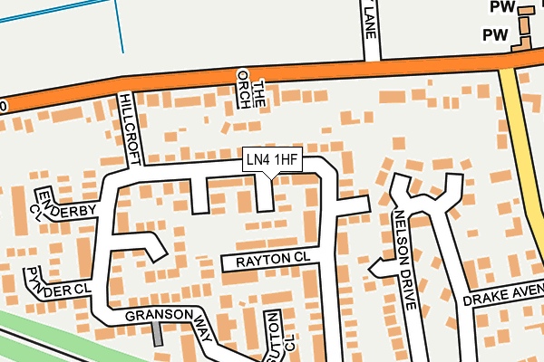 LN4 1HF map - OS OpenMap – Local (Ordnance Survey)