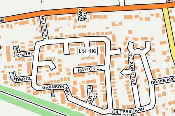 LN4 1HG map - OS OpenMap – Local (Ordnance Survey)