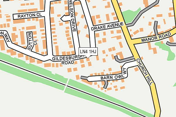 LN4 1HJ map - OS OpenMap – Local (Ordnance Survey)