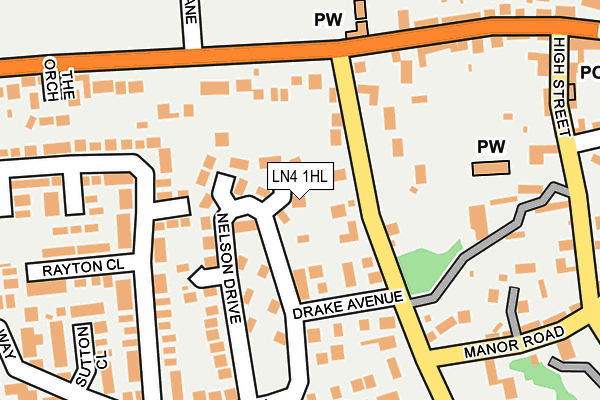LN4 1HL map - OS OpenMap – Local (Ordnance Survey)