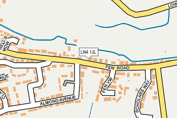 LN4 1JL map - OS OpenMap – Local (Ordnance Survey)