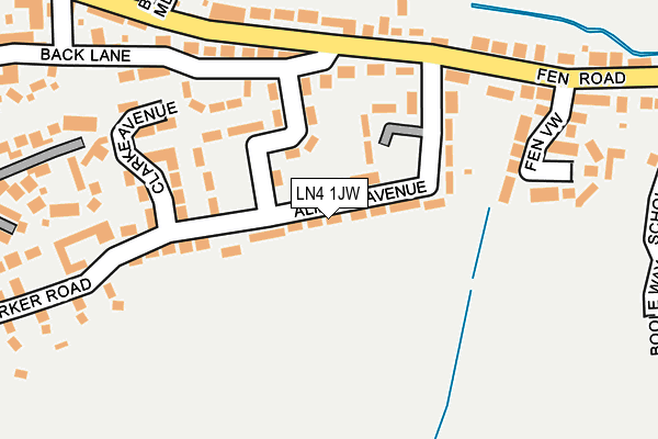 LN4 1JW map - OS OpenMap – Local (Ordnance Survey)