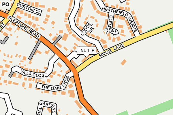 LN4 1LE map - OS OpenMap – Local (Ordnance Survey)