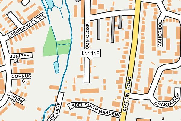 LN4 1NF map - OS OpenMap – Local (Ordnance Survey)