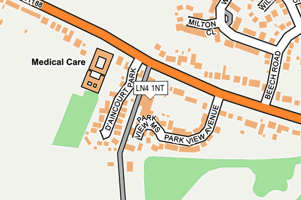 LN4 1NT map - OS OpenMap – Local (Ordnance Survey)