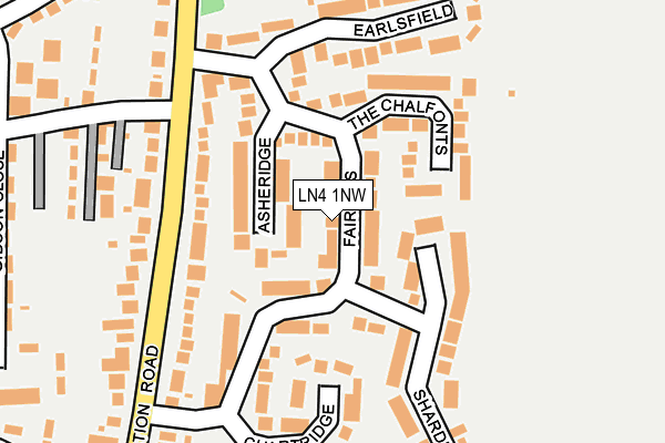 LN4 1NW map - OS OpenMap – Local (Ordnance Survey)