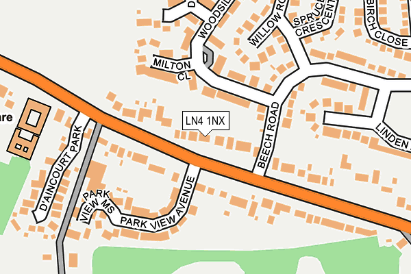 LN4 1NX map - OS OpenMap – Local (Ordnance Survey)
