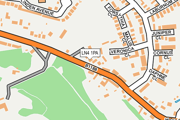 LN4 1PA map - OS OpenMap – Local (Ordnance Survey)