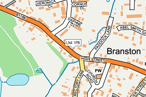LN4 1PB map - OS OpenMap – Local (Ordnance Survey)