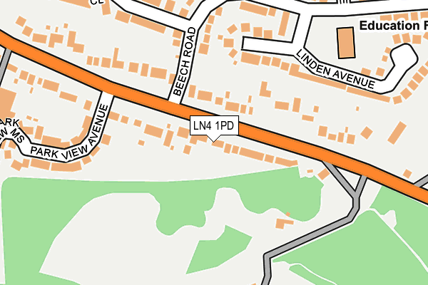 LN4 1PD map - OS OpenMap – Local (Ordnance Survey)