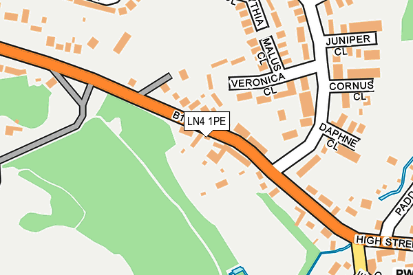 LN4 1PE map - OS OpenMap – Local (Ordnance Survey)