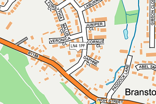 LN4 1PF map - OS OpenMap – Local (Ordnance Survey)