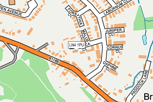 LN4 1PU map - OS OpenMap – Local (Ordnance Survey)