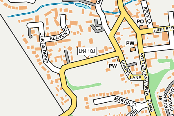 LN4 1QJ map - OS OpenMap – Local (Ordnance Survey)