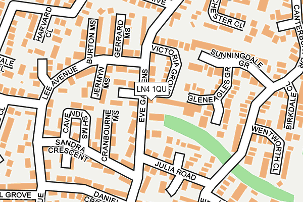 LN4 1QU map - OS OpenMap – Local (Ordnance Survey)
