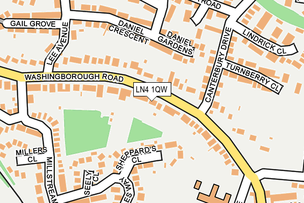 LN4 1QW map - OS OpenMap – Local (Ordnance Survey)