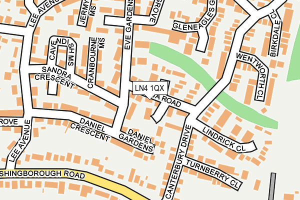 LN4 1QX map - OS OpenMap – Local (Ordnance Survey)