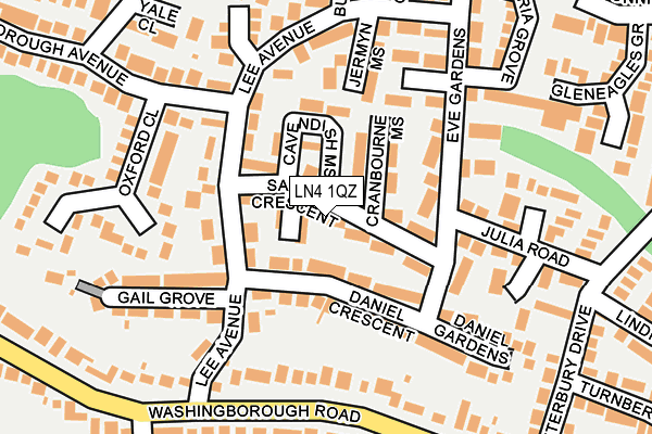 LN4 1QZ map - OS OpenMap – Local (Ordnance Survey)